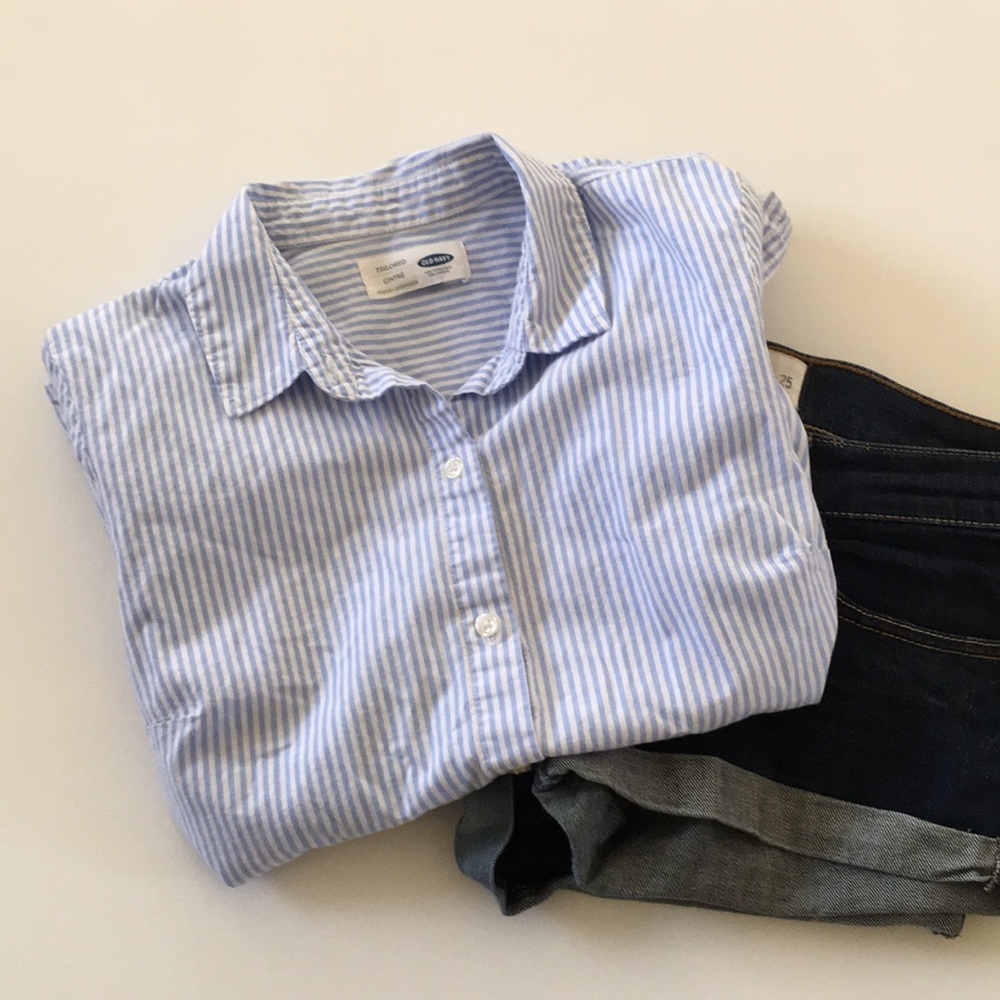 Classic striped button down